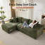 Canapé modulaire rembourré en tissu de velours côtelé en L 108 po avec méridienne 108 po-998772926-998772896