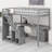 Loft Bed With Two Chest Of Drawers, Desk And Light Strip-1790599419