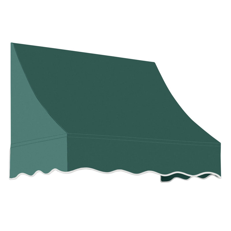 Auvent fixe en tissu acrylique Awantech Nantucket, Forêt, H 31 po x l 124,5 po x P 24 po