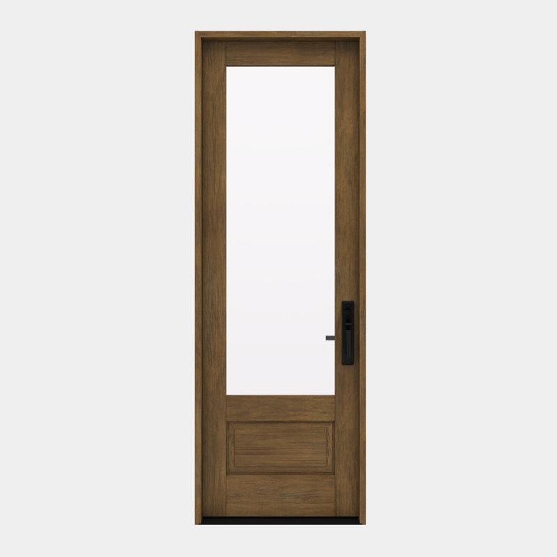 G7501-SW-96 | 96 po porte simple 96 po, extérieur pré-suspendu RTA, 3/4 Lite, 1 panneau, bois d'acajou brut