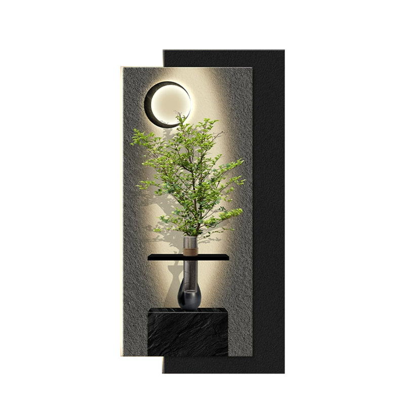 White,Black + Rectangular Sandstone Wall art, 31.5" H x 15.75" W