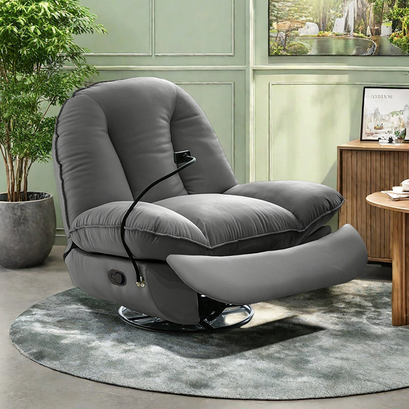 Fauteuil inclinable multifonctionnel avec accoudoirs de rangement, Gris