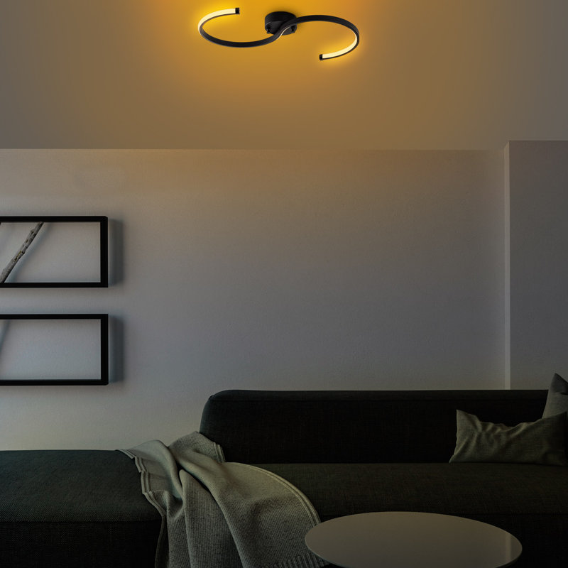 Chriselle LED Flush Mount, Black