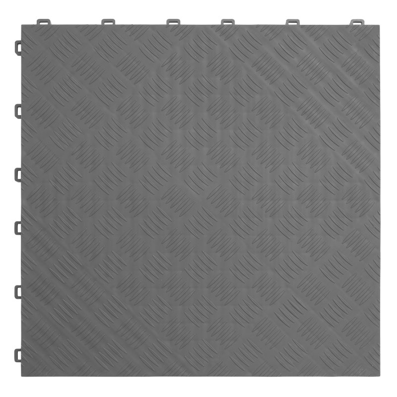 Karlyn 40 x 40 cm Plastic Mosaic Tile, Grey