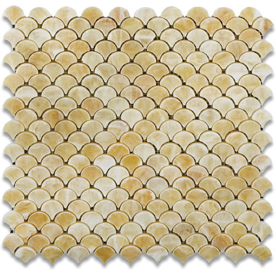 Honey Onyx Fan Onyx Look Floor And Wall Mosaic