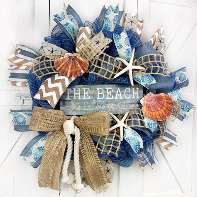 Faux Burlap 16'' Wreath