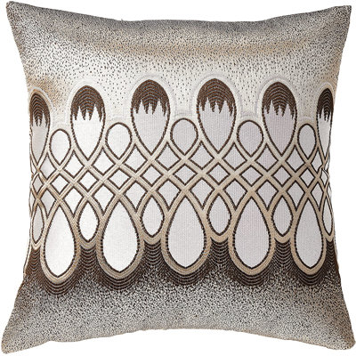 Emblem Flower Medallion Motif Vintage Pattern Throw Pillow