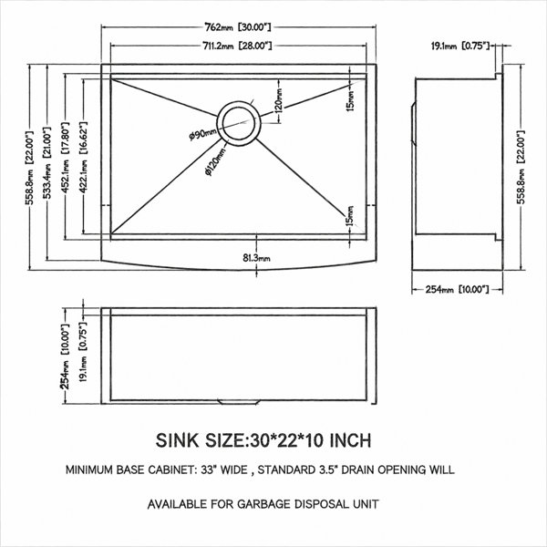 Dimensions du produit