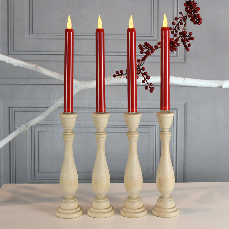 Chandelles coniques à piles - 4 unités