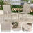 4-Person Square Patio Dining Set With Stackable PVC-coated polyester Chairs-98252882