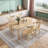 Solid Wood Dining Table Modern Rectangular Restaurant Table-1837343205