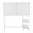 Contemporary Desk in White Metal and Frosted Glass by LumiSource
