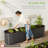 Shalynn 8x2x2ft Metal Raised Garden Bed, Oval Outdoor Planter Box w/ 4 Support Bars-1688225636
