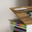 Table de dessin réglable avec rangement, table de dessin d'art avec planche inclinable à 45 ° et lampe à DEL intégrée, table de travail multifonctionnelle avec tablettes ouvertes et tiroirs pour dessiner, bricoler, lire ou travailler