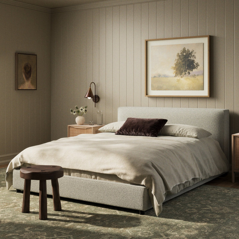 Aidan Upholstered Bed, Plushtone, Queen