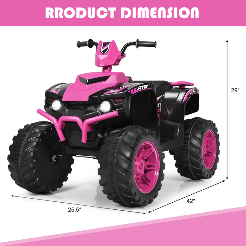 Quad pour enfants en voiture, Rose