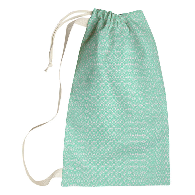 Sac à linge Ombre Art Deco, Grand (H 76,5 po x l 29,5 po x P 1,5 po), Menthe