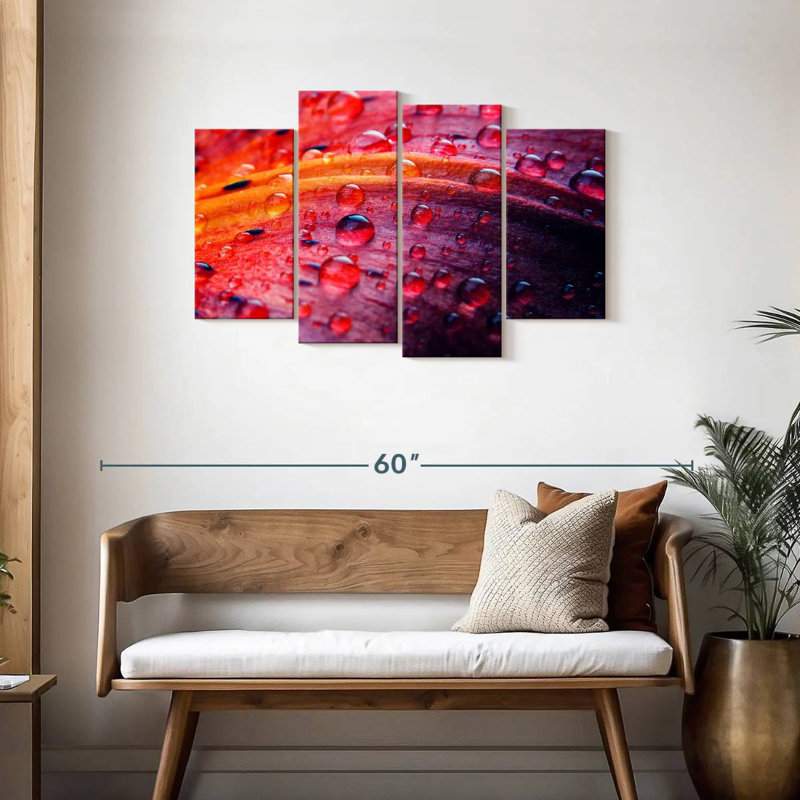 Lily Flower Droplets, 27" H x 43" W