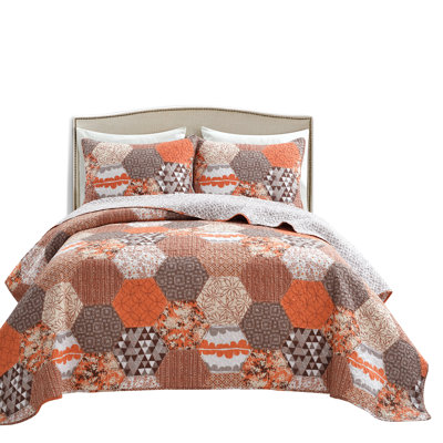 Briley Cotton Reversible 3 Piece Quilt Set