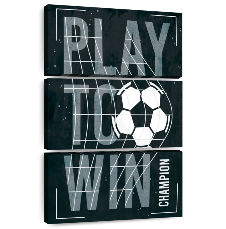 Panneau mural Play To Win Soccer, H 74 po x l 48 po