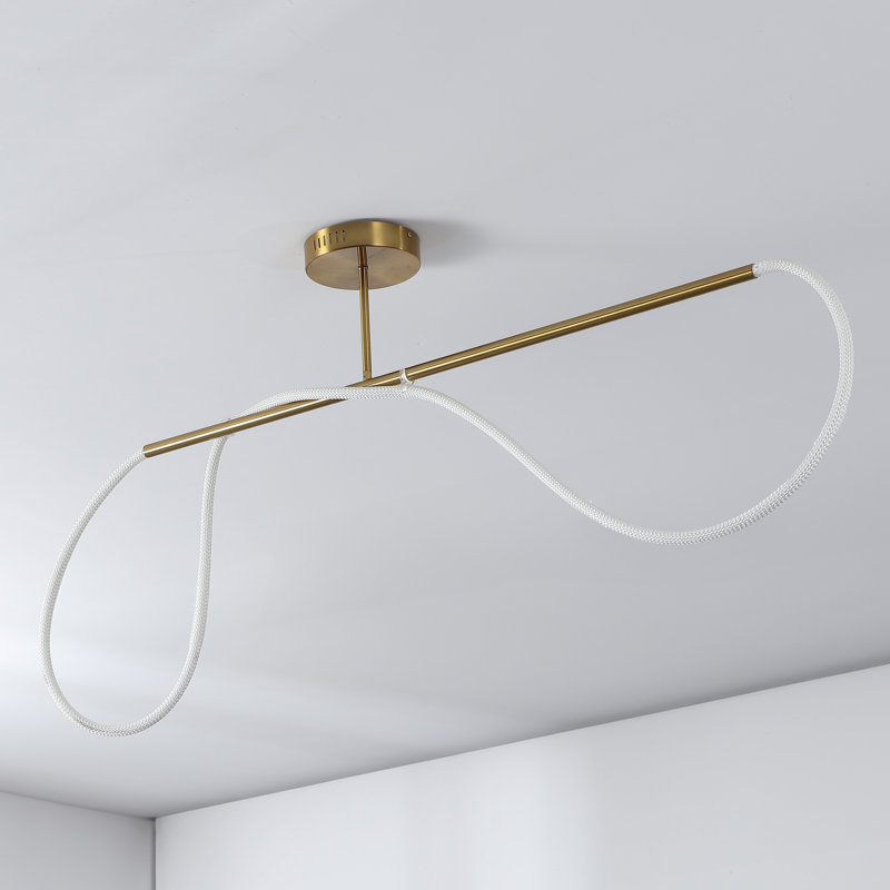 Alessio 1 - Light LED Flush Mount, 36" H x 39.98" W x 0.75" D, Brass Gold