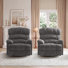 Rozle 39.7" W Manual Upholstered Swivel Rocker Recliner (Set of 2)