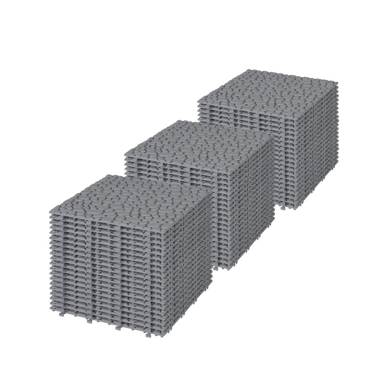 Carreaux de terrasse à verrouillage, Gris