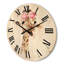 Portrait d'une girafe avec des fleurs I horloge murale en bois-63903538
