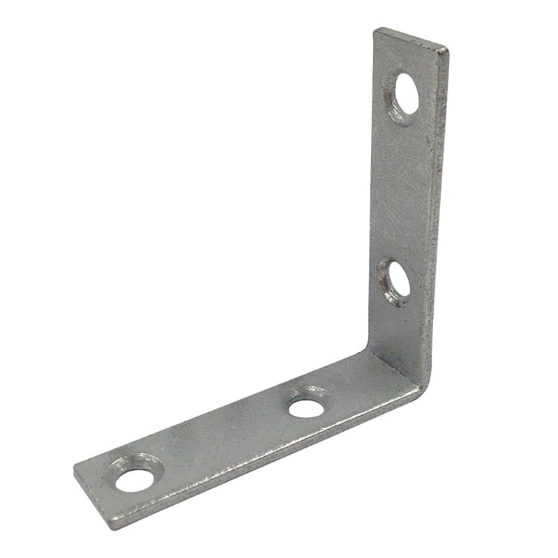 Support de coin Prime-Line, fabrication en acier, angle en L, Zinc, H 4,1 po x l 3,8 po x P 0,65 po
