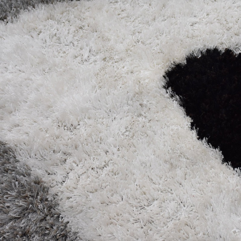 Rollins Hand Tufted Shag Polyester Eco-Friendly Area Rugs - Square, Multicolor, Contemporary Modern Design, High Pile Thick Handmade Anti Skid Area Rugs for Living Room, Bed Room