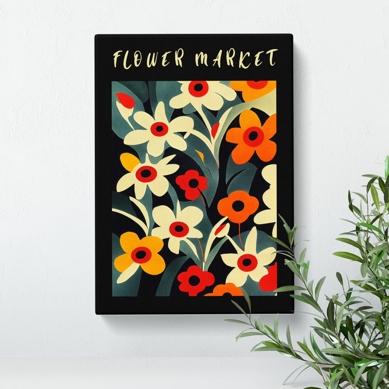 Flower Market Exhibition Design No.2 - Wrapped Canvas, 50cm H x 35cm W x 3cm D