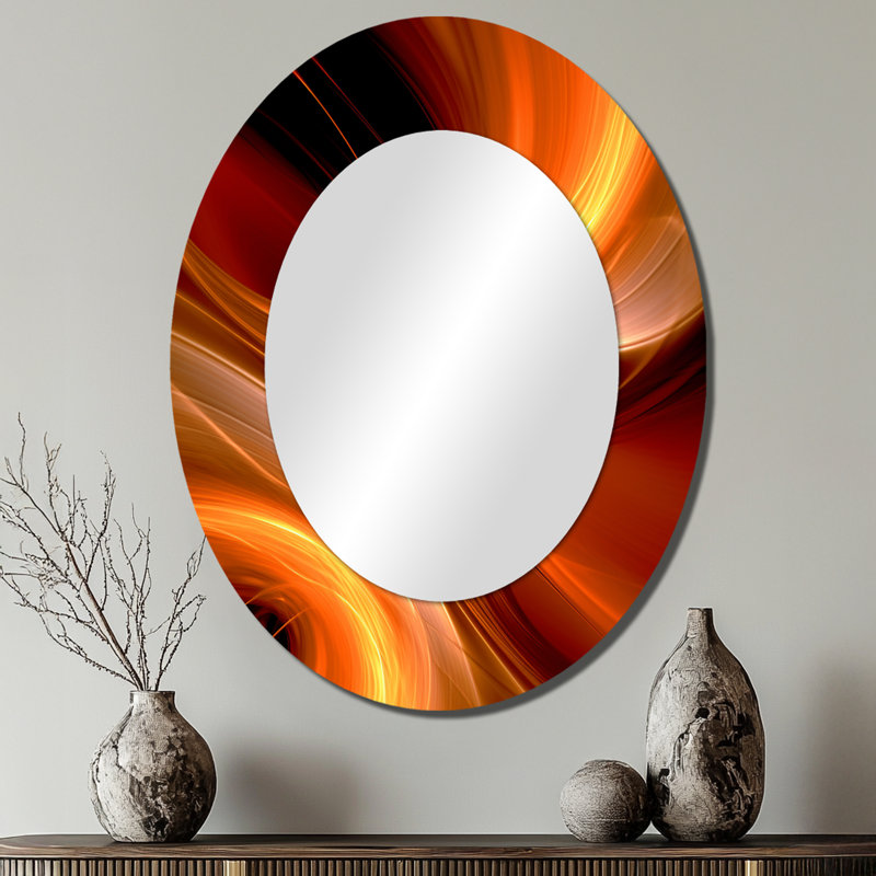 Knizair - Miroir abstrait en métal, 40 po x 30 po