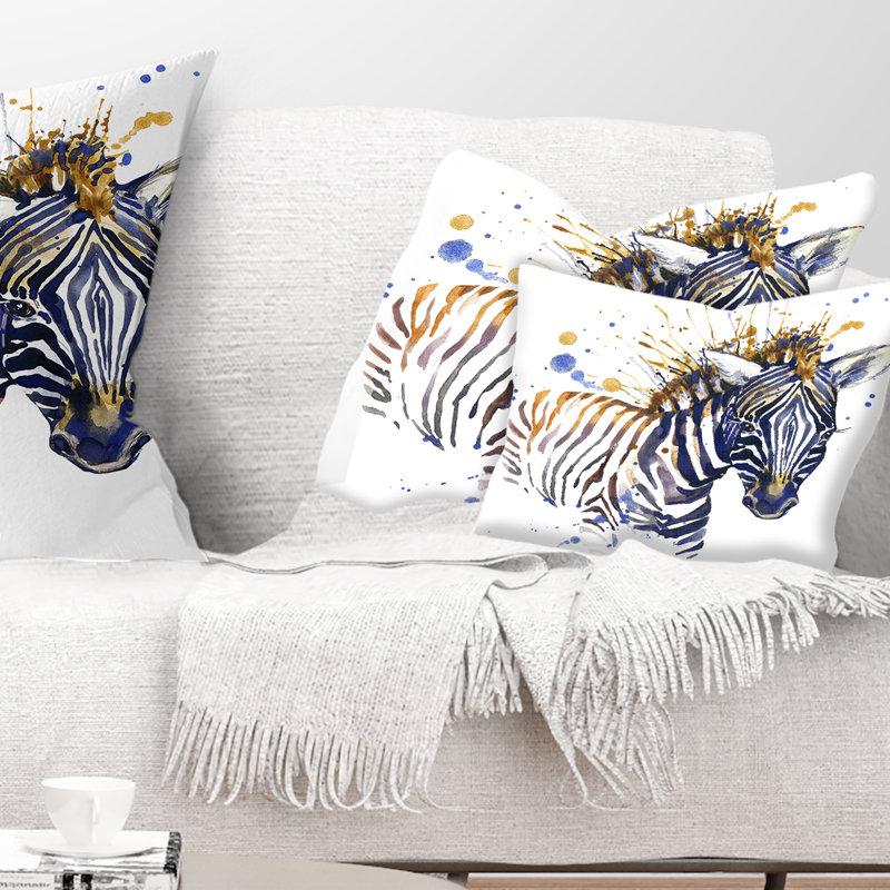 Coussin lombaire "animal little zèbre"