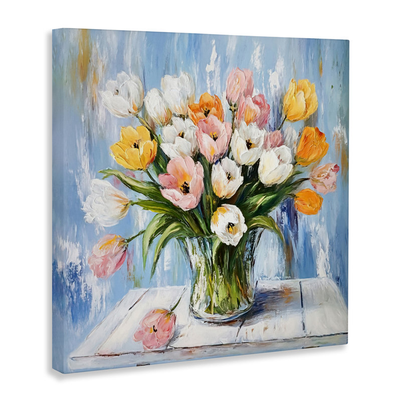 «Her Cottage Garden Tulips», conception par Tina LeCour, H 17 po x l 17 po