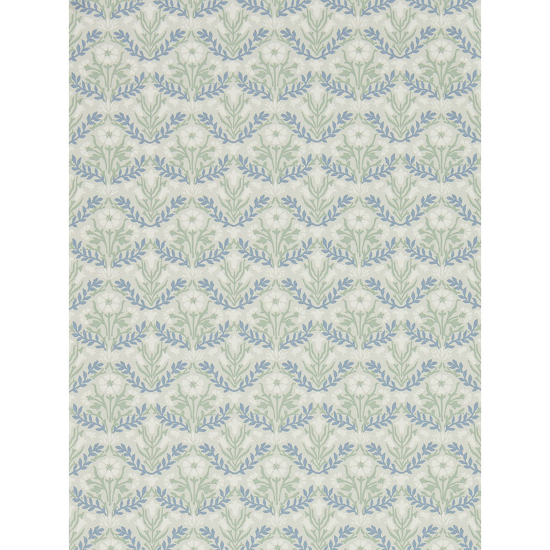 Bellflowers Wallpaper, Gray/Fennel