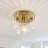 1-Light 6.3" Modern Round Flush Mount with Ribbed Clear Glass