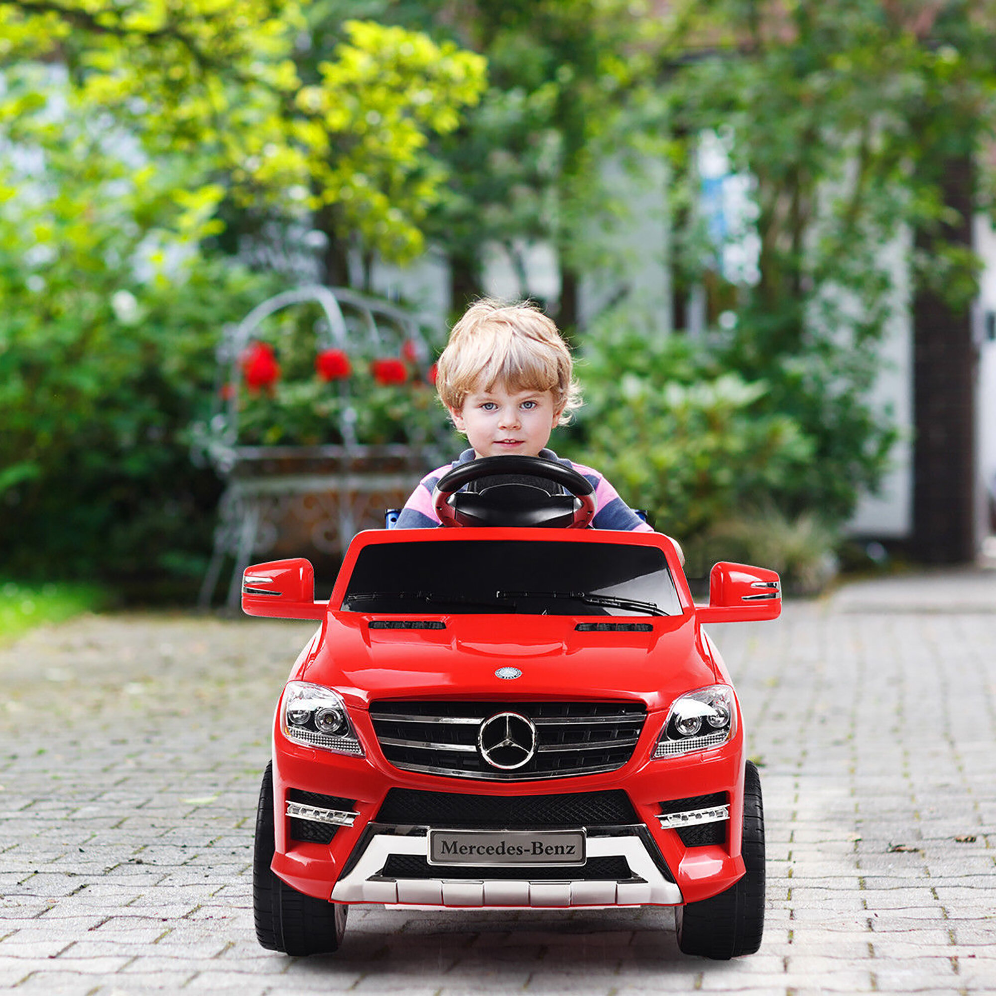 Costway Mercedes Benz Ml350 6v Electric Kids Ride On Car Licenced Mp3 Rc Remote Control