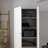Gonroff Oak 72 in. Accent Cabinet Office Storage Cabinet with 3 Adjustable Shelves and Solid Wood Legs-795785621