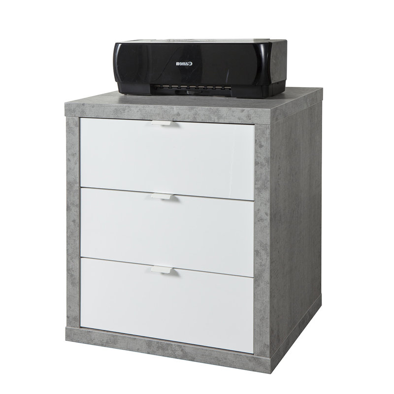 Pratico 55cm Wide 3 -Drawer File Cabinet