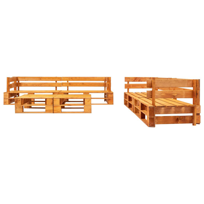 Esarosa Pallet 6 Seater Sofa Set, Honey Brown