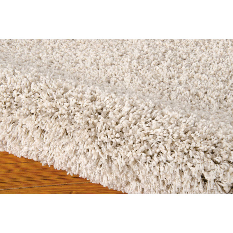 Tapis à poils longs blanc os Alasdair, Rectangle 5 pi 3 po x 7 pi 5 po
