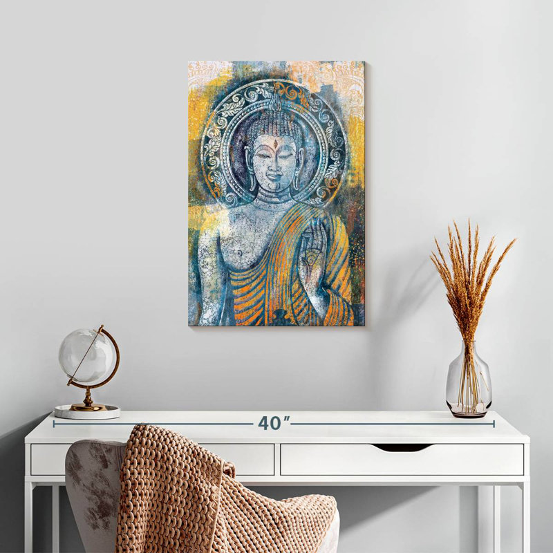 Bouddha en acrylique Leisha, H 24 po x l 16 po