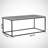 Modern Oak Coffee Table with Metal Legs, 37.4 x 16.9 x 17.0 inches | 100% Melamine Coated Particle Board, 0.7-inch Thickness | Industrial Style, Durable Electrostatic Powder Coated Legs, Perfect for Living Room & Office-1612110975
