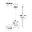 Luminaire suspendu sphère 1 lumière DEL Gadsden