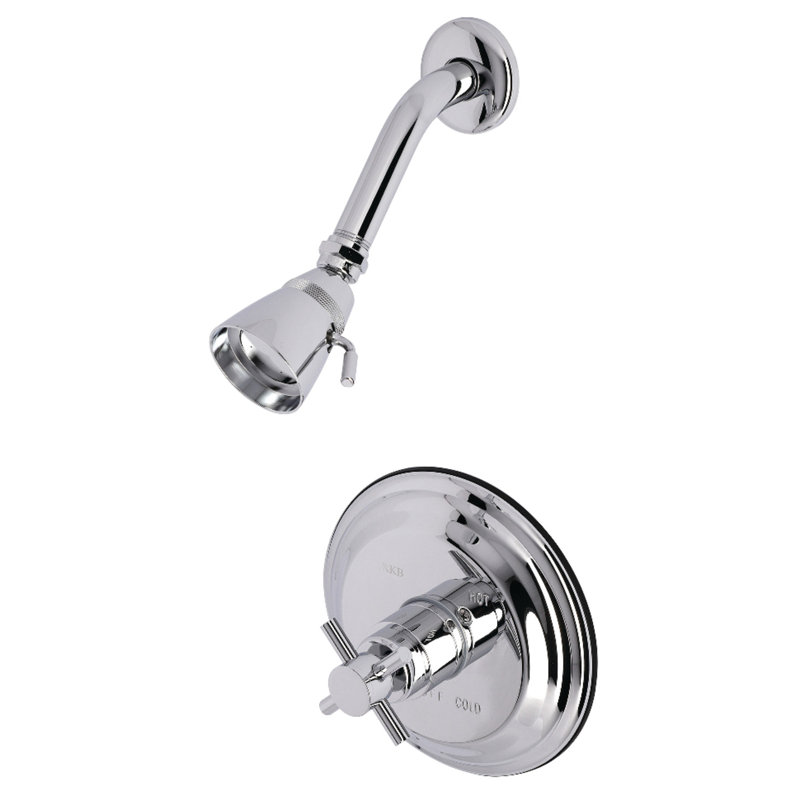 Robinet de douche à contrôle de température, Chrome poli