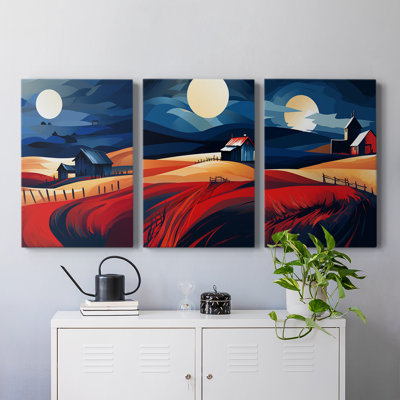 Barn Americana  Series  XXI  -Premium Gallery Wrapped Canvas Set -Ready to Hang
