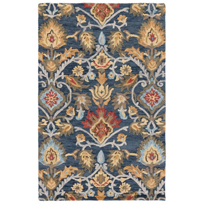 Haimes Hand Tufted Wool Floral Rug