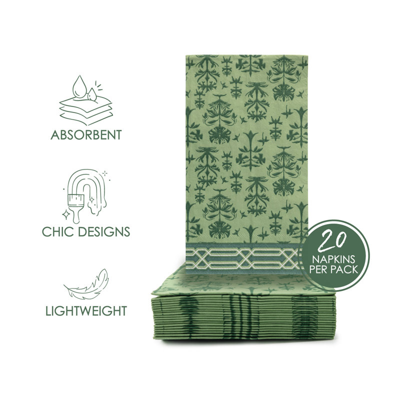 GUEST TOWEL/DINNER PAPER NAPKINS  FLEUR-DE-LIS (S24)