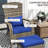 Chair And , Dark Blue Cushioned Outdoor For Deck, Backyard, Front Yard, Garden, Patio, High-Back, & Large Seat With In Blue, Comfortable