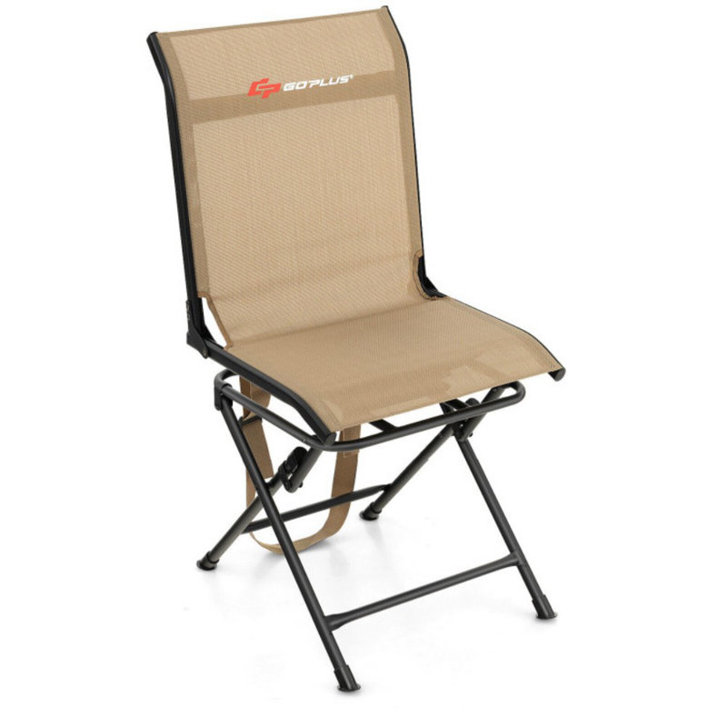 All Weather Outdoor Foldable 360 Degree Swivel Chair With Iron Frame